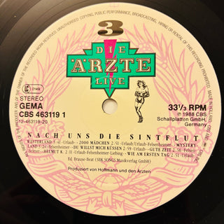 Die Ärzte ‎– Live (Nach Uns Die Sintflut) - 3 LPs mit OIS (NM) - schallplattenparadis