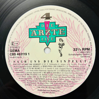 Die Ärzte ‎– Live (Nach Uns Die Sintflut) - 3 LPs mit OIS (NM) - schallplattenparadis