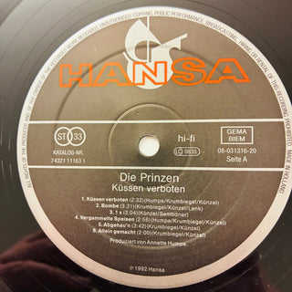 Die Prinzen – Küssen Verboten LP mit OIS (NM) - schallplattenparadis