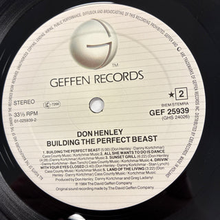 Don Henley ‎– Building The Perfect Beast LP mit OIS (NM) - schallplattenparadis