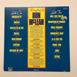 Don McLean ‎– The Very Best Of Don McLean LP (NM) - schallplattenparadis
