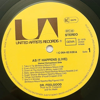 Dr. Feelgood ‎– As It Happens LP mit OIS (NM) - schallplattenparadis