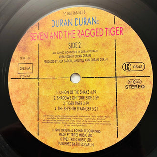Duran Duran ‎– Seven And The Ragged Tiger LP mit OIS (VG+) - schallplattenparadis