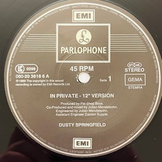 Dusty Springfield ‎– In Private Maxi - Single (NM) - schallplattenparadis