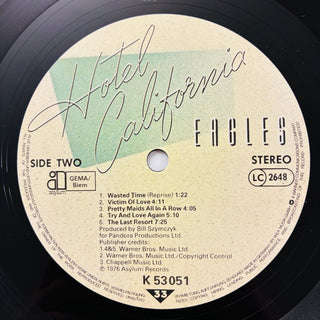 Eagles ‎– Hotel California LP mit OIS (NM) - schallplattenparadis