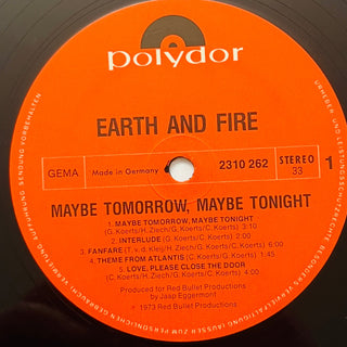 Earth And Fire ‎– Maybe Tomorrow, Maybe Tonight LP (NM) - schallplattenparadis