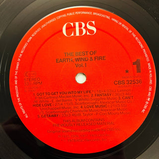 Earth, Wind & Fire – The Best Of Earth Wind & Fire Vol. I LP mit OIS (VG+) - schallplattenparadis