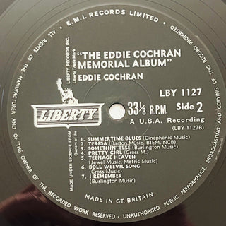 Eddie Cochran – The Eddie Cochran Memorial Album LP (NM) - schallplattenparadis