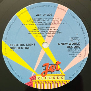 Electric Light Orchestra ‎– A New World Record LP mit OIS (VG+) - schallplattenparadis