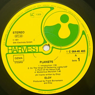 Eloy ‎– Planets LP mit OIS (VG+) - schallplattenparadis