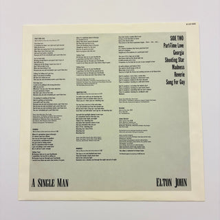 Elton John – A Single Man LP mit OIS (NM) - schallplattenparadis