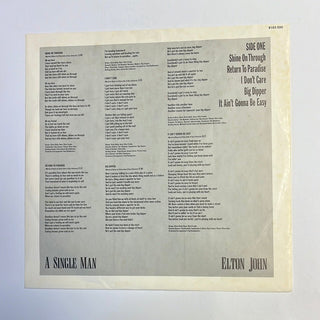 Elton John – A Single Man LP mit OIS (VG+) - schallplattenparadis