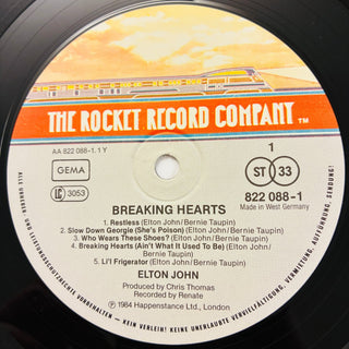 Elton John ‎– Breaking Hearts LP mit OIS (NM) - schallplattenparadis