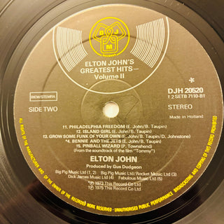 Elton John ‎– Elton John's Greatest Hits Volume II LP mit OIS und Booklet (VG+) - schallplattenparadis