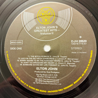 Elton John ‎– Elton John's Greatest Hits Volume II LP mit OIS und Booklet (VG+) - schallplattenparadis