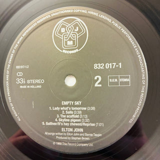 Elton John – Empty Sky LP mit OIS (NM) - schallplattenparadis