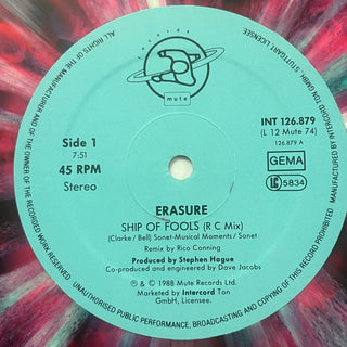 Erasure – Ship Of Fools Maxi - Single - Limited Edition - Marbled Red/Blue/White Vinyl (NM) - schallplattenparadis