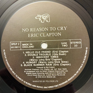 Eric Clapton ‎– No Reason To Cry LP (NM) - schallplattenparadis