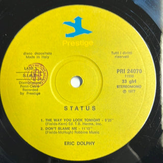 Eric Dolphy ‎– Status LP (VG+) - schallplattenparadis