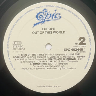 Europe ‎– Out Of This World LP mit OIS (NM) - schallplattenparadis