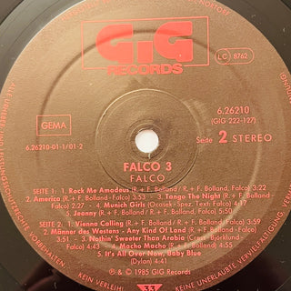 Falco ‎– Falco 3 LP mit OIS (VG) - schallplattenparadis