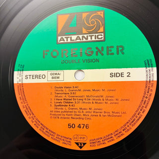 Foreigner ‎– Double Vision LP (NM) - schallplattenparadis