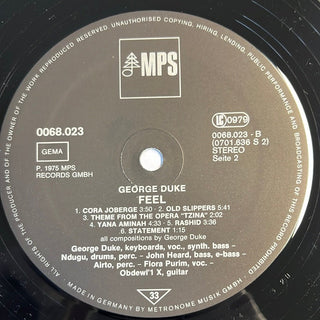 George Duke ‎– Feel LP (VG+) - schallplattenparadis