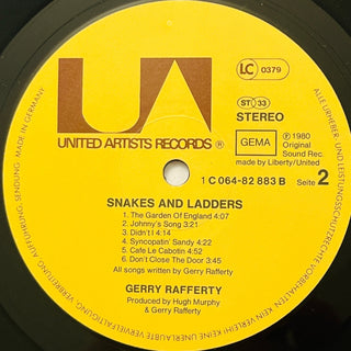 Gerry Rafferty – Snakes And Ladders LP mit OIS (NM) - schallplattenparadis