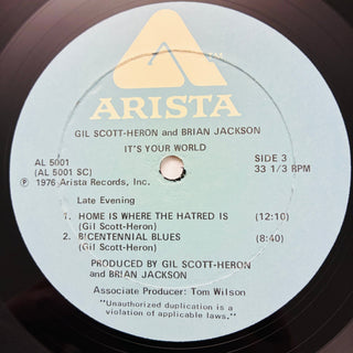 Gil Scott - Heron And Brian Jackson – It's Your World LP (VG+) - schallplattenparadis
