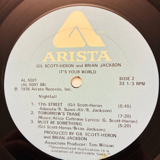 Gil Scott - Heron And Brian Jackson – It's Your World LP (VG+) - schallplattenparadis