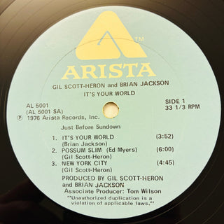 Gil Scott - Heron And Brian Jackson – It's Your World LP (VG+) - schallplattenparadis