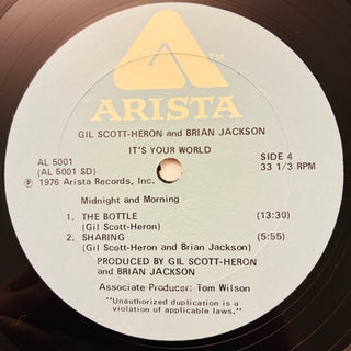 Gil Scott - Heron And Brian Jackson – It's Your World LP (VG+) - schallplattenparadis