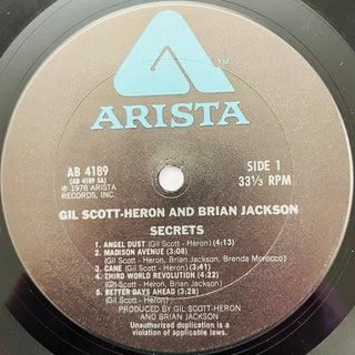 Gil Scott - Heron And Brian Jackson ‎– Secrets LP mit OIS (VG) - schallplattenparadis