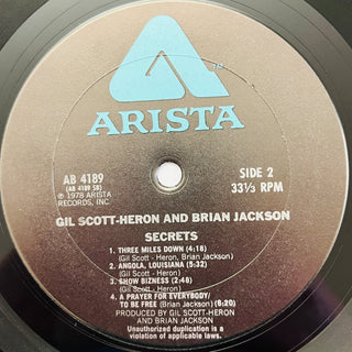 Gil Scott - Heron And Brian Jackson ‎– Secrets LP mit OIS (VG) - schallplattenparadis