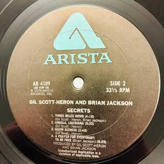 Gil Scott - Heron And Brian Jackson ‎– Secrets LP (NM) - schallplattenparadis