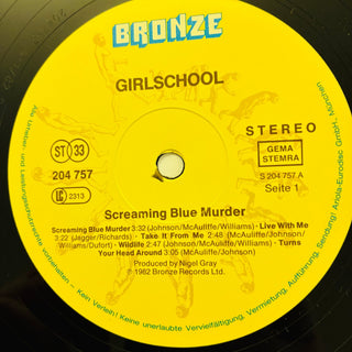 Girlschool ‎– Screaming Blue Murder LP (NM) - schallplattenparadis