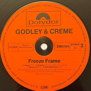 Godley Creme ‎– Freeze Frame LP mit OIS (NM) - schallplattenparadis