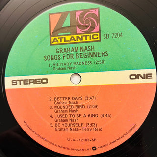 Graham Nash ‎– Songs For Beginners LP (NM) - schallplattenparadis