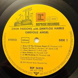 Gram Parsons With Emmylou Harris – Grievous Angel LP (NM) - schallplattenparadis