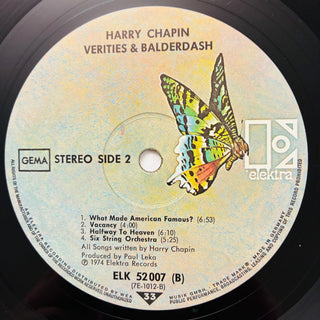 Harry Chapin – Verities & Balderdash LP (VG+) - schallplattenparadis