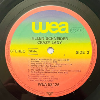 Helen Schneider – Crazy Lady LP mit Beiblatt (NM) - schallplattenparadis