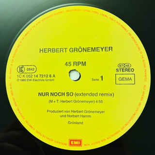 Herbert Grönemeyer – Nur Noch So (Extended Remix) Maxi - Single - Autogramm (NM) - schallplattenparadis