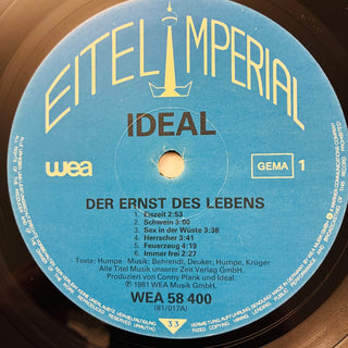 Ideal – Der Ernst Des Lebens LP mit OIS (NM) - schallplattenparadis