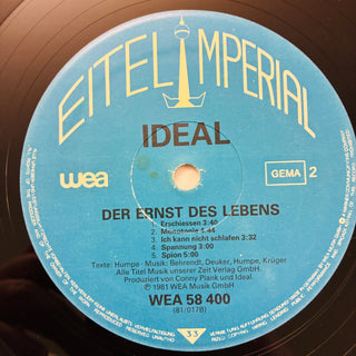 Ideal – Der Ernst Des Lebens LP mit OIS (NM) - schallplattenparadis