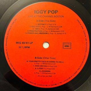Iggy Pop – Live At The Channel, Boston M.A. 1988 Doppel LP (NM) - schallplattenparadis