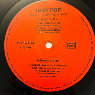 Iggy Pop – Live At The Channel, Boston M.A. 1988 Doppel LP (NM) - schallplattenparadis