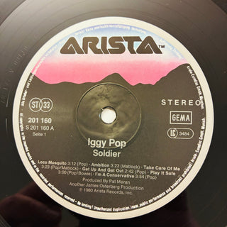 Iggy Pop – Soldier LP (NM) - schallplattenparadis