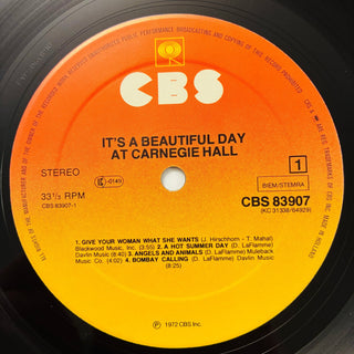 It's A Beautiful Day – At Carnegie Hall LP (NM) - schallplattenparadis