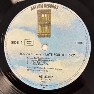 Jackson Browne – Late For The Sky LP (NM) - schallplattenparadis