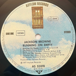 Jackson Browne ‎– Running On Empty LP mit OIS und Booklet (VG+) - schallplattenparadis